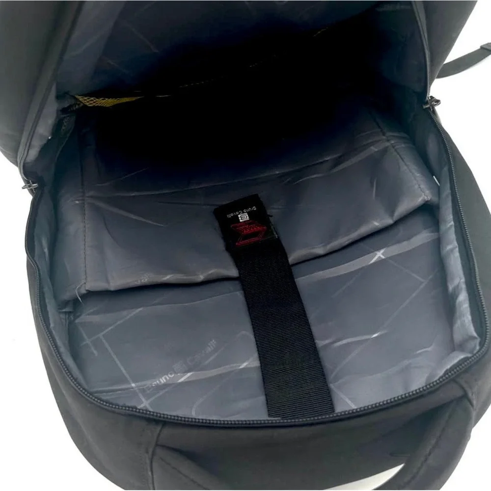 Bruno Cavalli Mens Laptop Backpack Black USB Charging Port Travel Business Bag